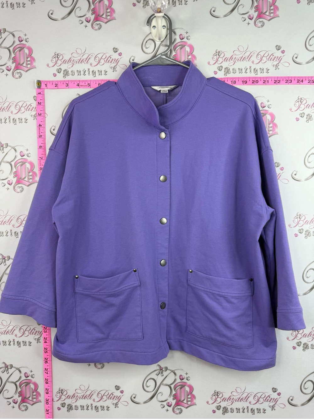 Northern Reflections cardigan sweater Lavender Snap-Front Cardigan Jacket